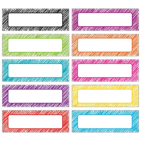 TEACHER CREATED RESOURCES Scribble Labels Magnetic Accents, 20 Per Set, 60PK 77388